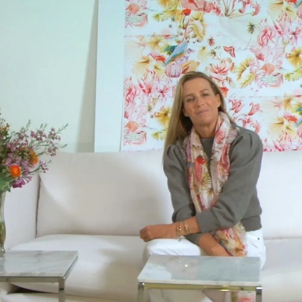 India Hicks Siesta Floral Print Scarf - New